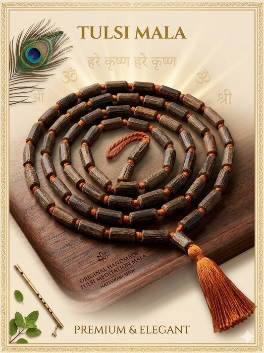 Sidhi Tulsi Mala – Energized 108+1 Natural Wood Beads for Meditation, Japa & Spiritual Protection