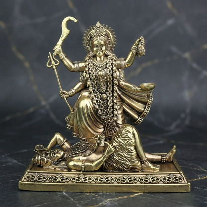 Sidh Maa Kali Murti – 6 Inch Energized Brass Idol (Tantrik Form)