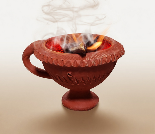 Terracotta Dhunuchi – Traditional Clay Incense Burner for Dhuna & Spiritual Purification