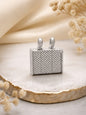 Sidh Small Square Kavach – Handcrafted Pure Silver Textured Amulet